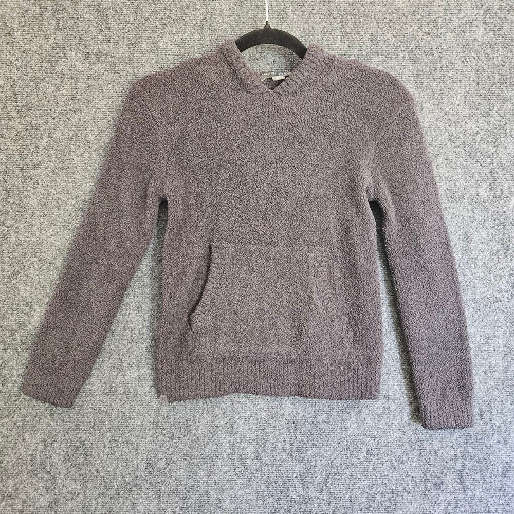 Barefoot Dreams CozyChic Hoodie Sweater Gray Size 6/7 Kids Kangaroo Pocket